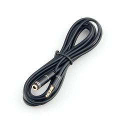 Удлинитель аудиокабеля 3.5мм jack  2.0м, Cablexpert CCAB-02-35MF-2.0MB черный
