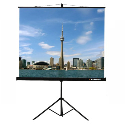 Экран для проектора Lumien 127x127см Eco View LEV-100104 (1:1, Matte White, на штативе, чёрный корпус)