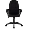 Кресло руководителя Бюрократ CH 002 Fabric черный (ткань, до 120 кг, крестовина пластик, колесики пластик)