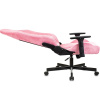 Кресло игровое Knight N1 Fabric розовый Velvet 36 (ткань, 150кг, крестовина металл, колесики полиуретан, подголовник, поддержка поясницы)