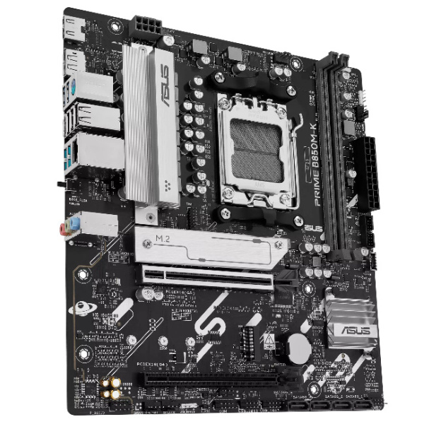 Материнская плата Asus PRIME B850M-K (AM5, AMD B850, Micro-ATX, 2xDDR5 5600 МГц, 4xSATA, 2xM.2, 2хPCI-E x16, HDM/DP)
